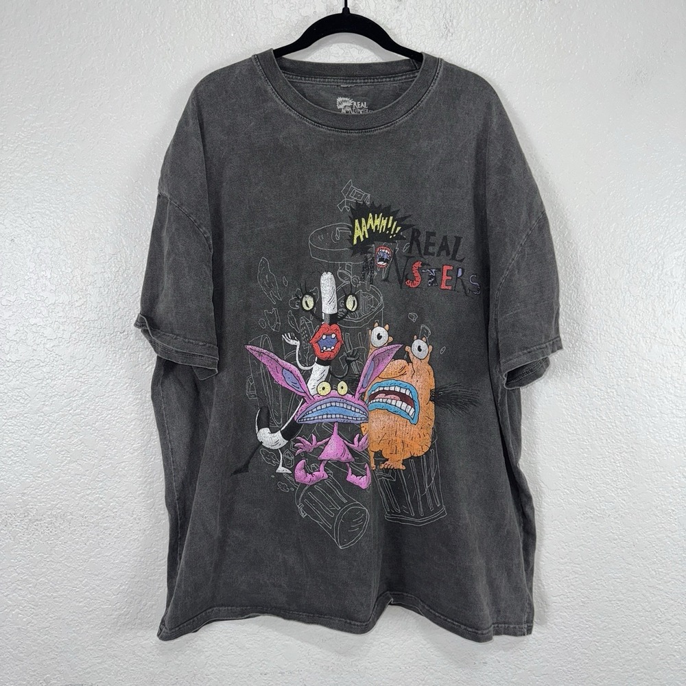 AaaHh! Real Monsters Exclusive Vintage Style Mens 2XL Casual thick Casual Faded